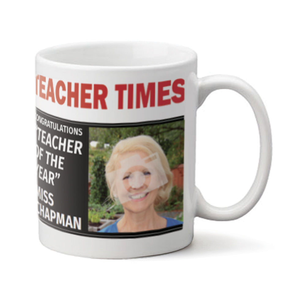 Teacher of the Year Newspaper mug