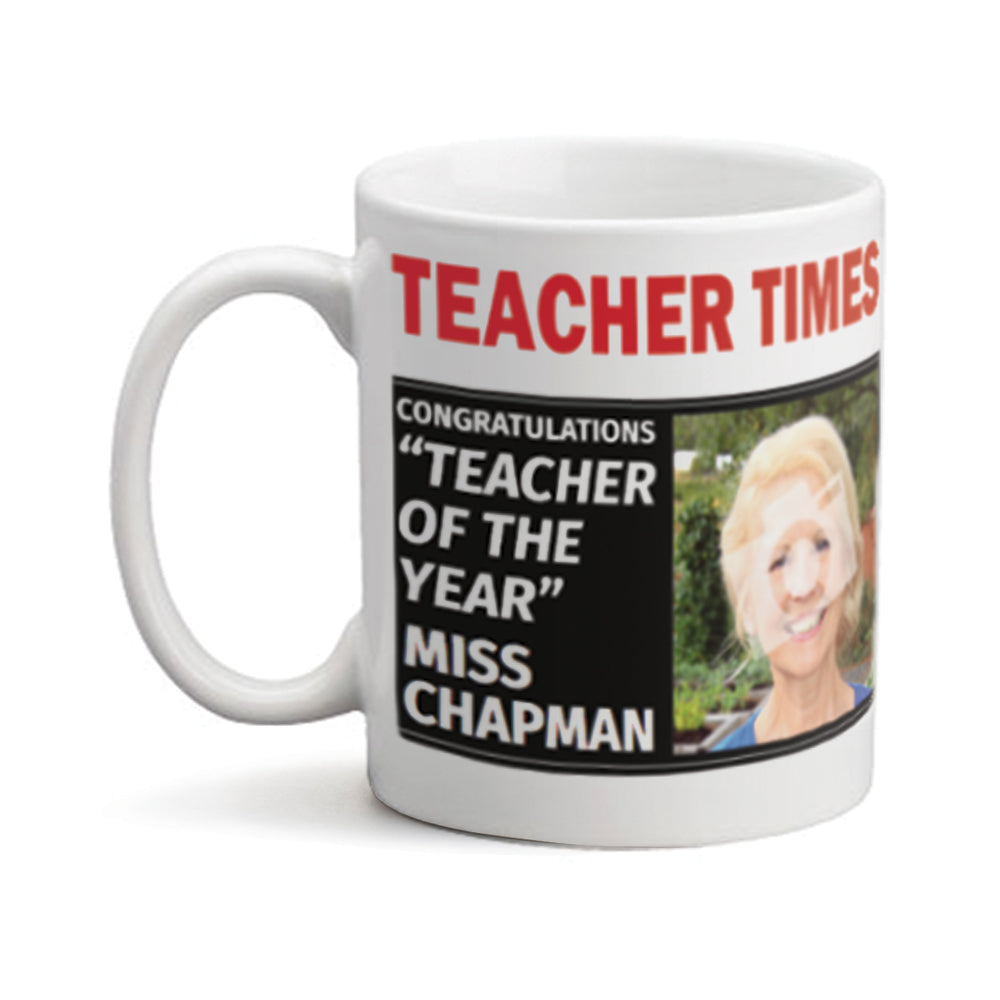 Teacher of the Year Newspaper mug