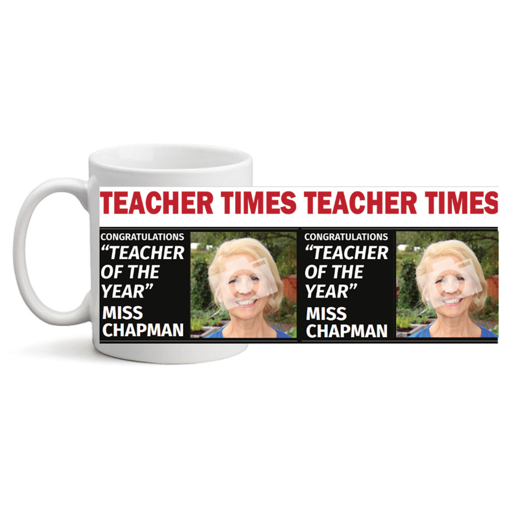 Teacher of the Year Newspaper mug