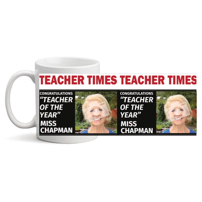 Teacher of the Year Newspaper mug